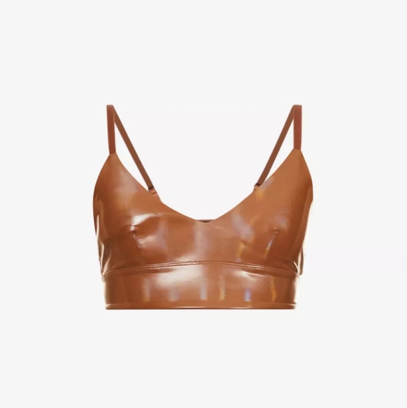 Good American Other - Good American Hologram V-neck Stretch-Woven Bra